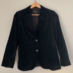 The Union Black Velvet Blazer